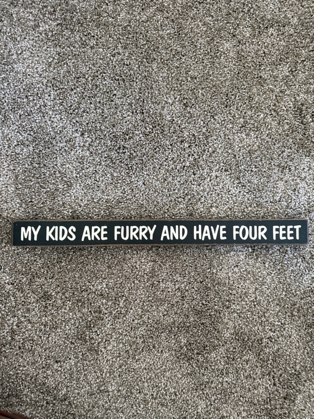 Wooden Pet Lover Sign - Black with White Lettering